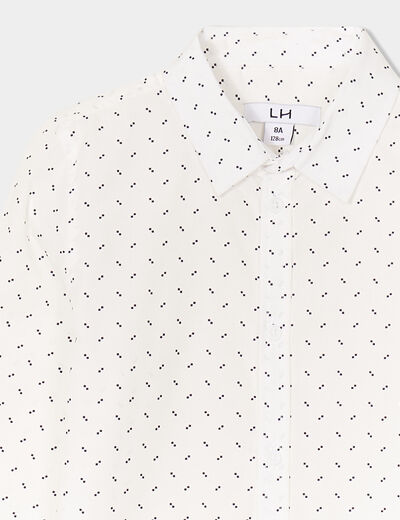 Chemise col français coton majoritaire blanc garçon