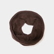 Tour de cou tricot&eacute; doubl&eacute; marron fonc&eacute; homme