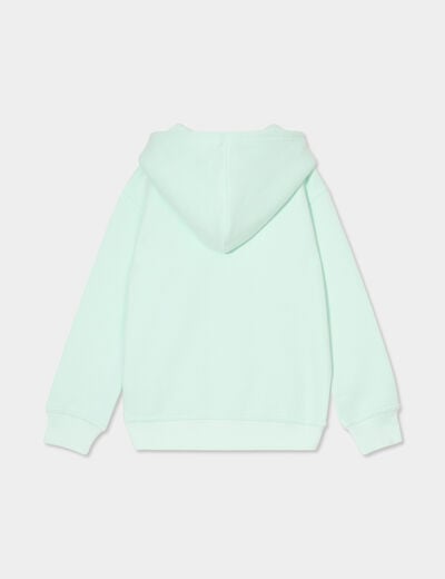 Sweat à capuche hoodie Naruto Sasuke vert pastel garçon