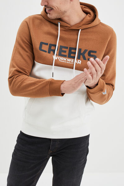 Sweat à capuche hoodie Creeks marron homme