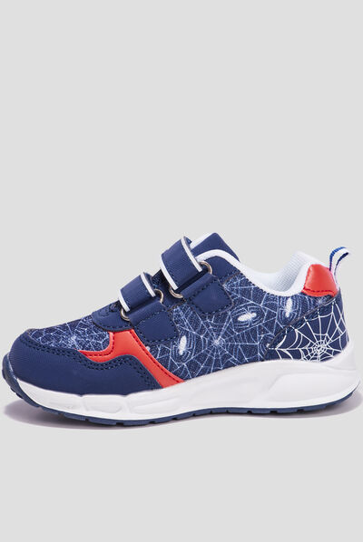 Baskets running lumineuses Spider-Man bleu marine garçon