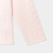 Gilet boutonné manches longues coton rose clair bébé fille