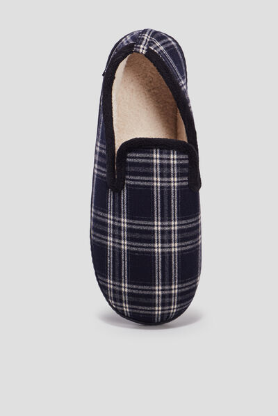 Chaussons charentaises Isotoner bleu homme