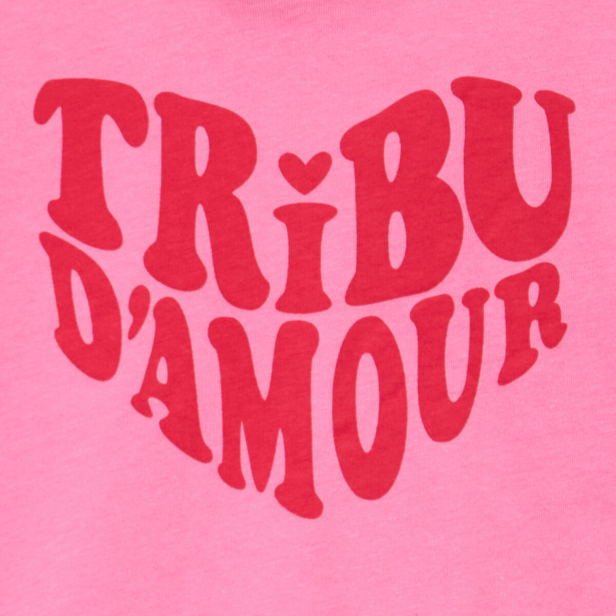 T-shirt manches courtes coton rose fille