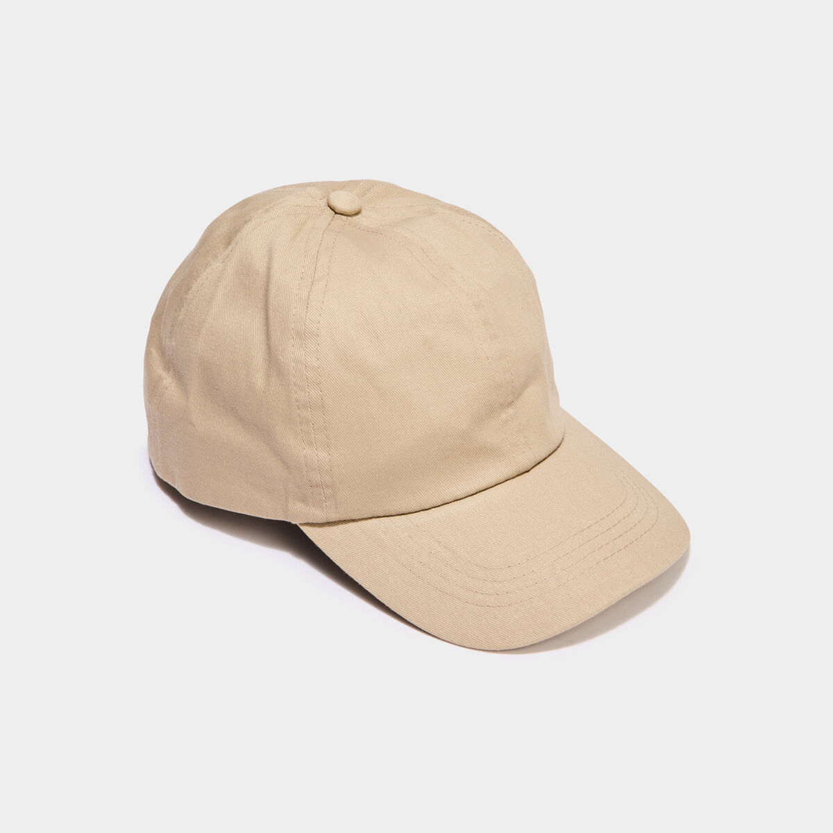 Casquette coton bomb&eacute;e ajustable sable gar&ccedil;on