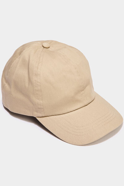 Casquette coton bomb&eacute;e ajustable sable gar&ccedil;on