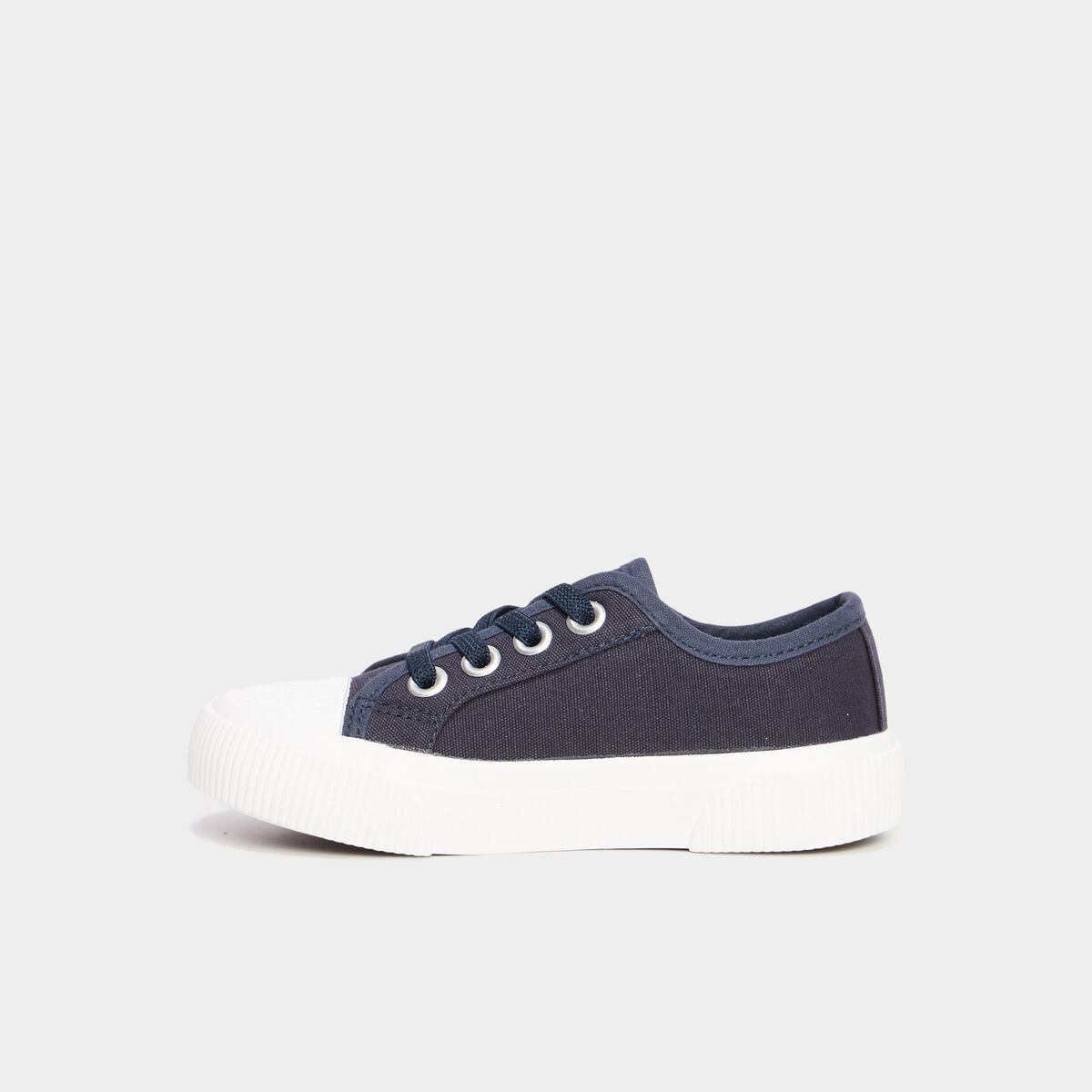 Tennis basses en toile bleu marine gar&ccedil;on