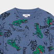 Sweat col rond manches longues bleu pétrole garçon