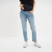 Jeans grossesse slim 7/8ème avec bandeau denim double stone femme maternité