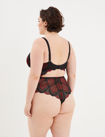 Body en dentelle rose framboise femme grande taille