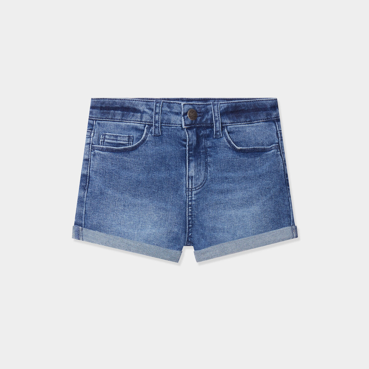 Short en jean denim 5 poches denim stone fille