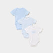Lot 3 bodies US coton manches courtes bleu ciel b&eacute;b&eacute;