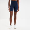 Short cycliste de sport taille haute bleu marine femme