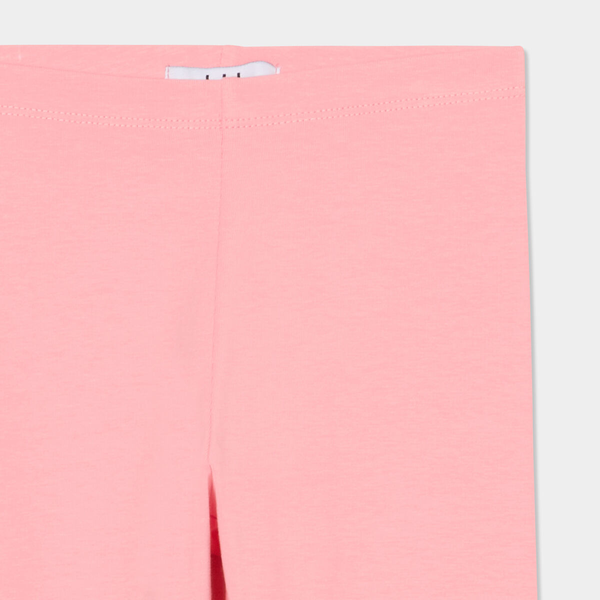 Legging long coton taille &eacute;lastiqu&eacute;e rose fille