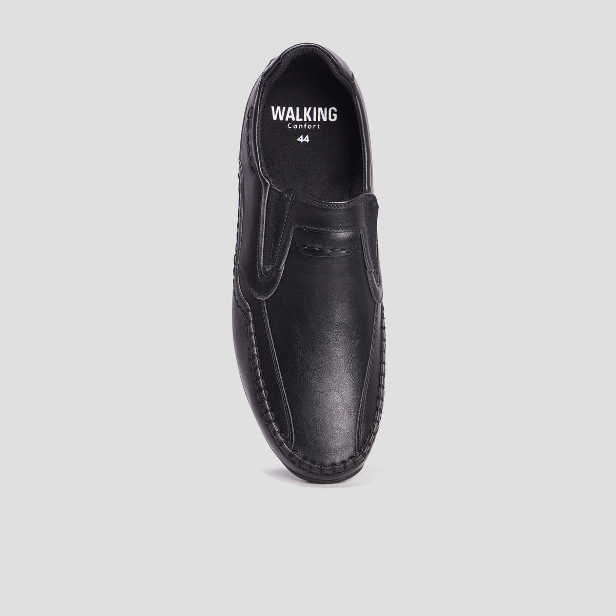 Mocassins confort &agrave; bout carr&eacute; noir homme