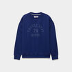 Sweat col rond manches longues bleu fonc&eacute; femme