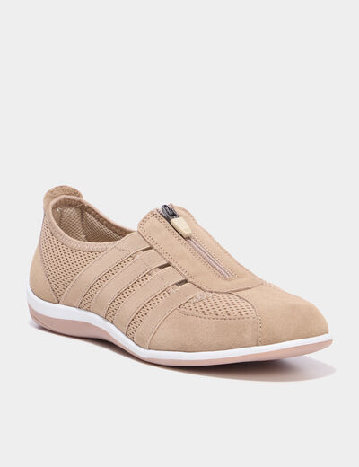 Derbies pied large sable femme