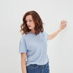 T-shirt manches courtes Creeks bleu clair femme