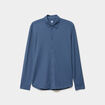 Chemise manches longues stretch bleu gris homme