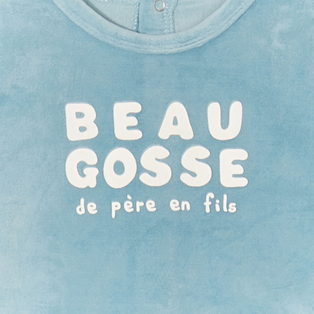 Dors-bien manches longues boutonné bleu gris bébé garçon
