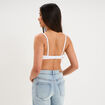 Soutien-gorge corbeille padd&eacute; microfibre blanc femme
