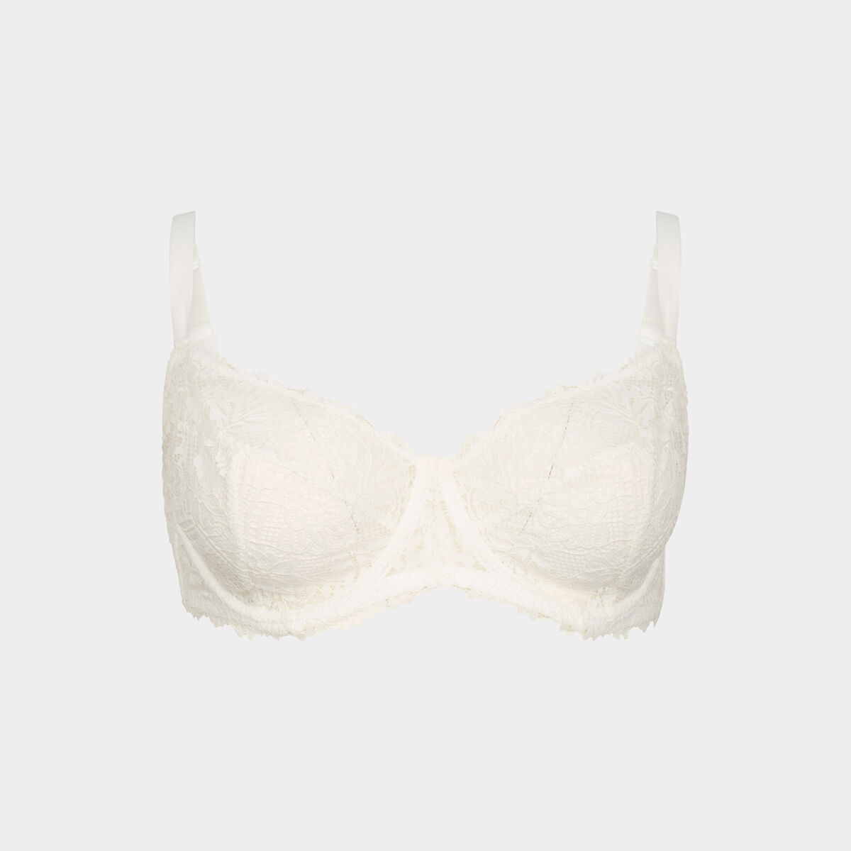 Soutien-gorge embo&icirc;tant dentelle blanc femme grande taille