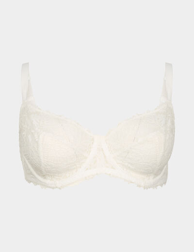 Soutien-gorge emboîtant dentelle blanc femme grande taille
