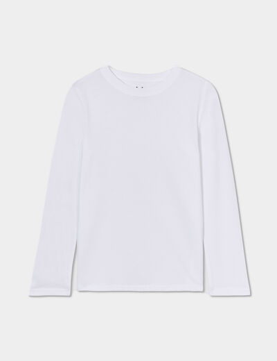 T-shirt manches longues blanc garçon