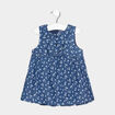 Robe patineuse coton aspect jean bleu bébé fille