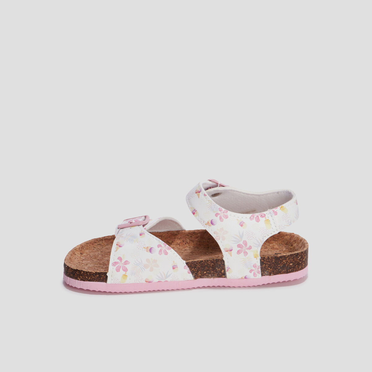 Sandales avec boucles multicolore fille