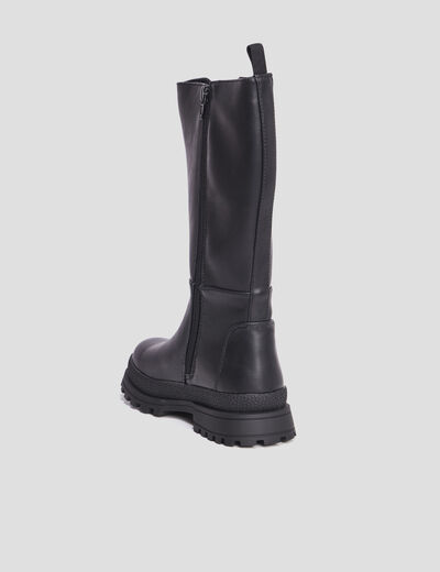 Bottes crantées noir fille