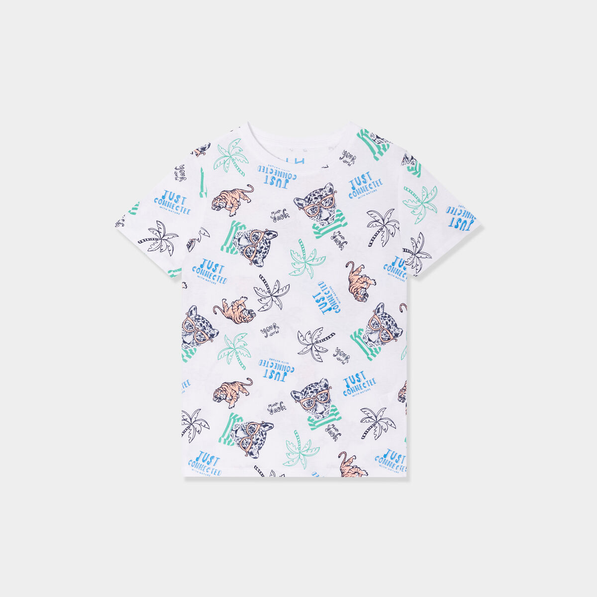 T-shirt manches courtes coton blanc garçon