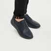 Derbies à lacets compensées bleu marine femme