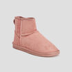Bottines fourrées rose femme