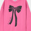 Sweat col rond manches longues vieux rose fille