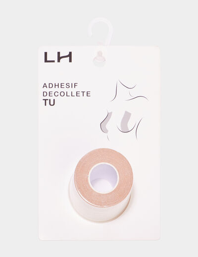 Bandes adhésives décolleté beige femme