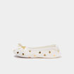 Chaussons ballerines avec pochette blanc femme
