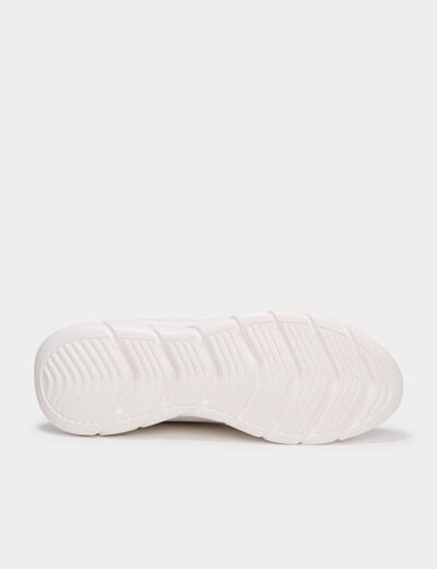 Baskets running lacets &eacute;lastiqu&eacute;s blanc femme