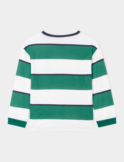 T-shirt manches longues coton Creeks vert garçon