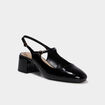 Escarpins vernis &agrave; talons noir femme
