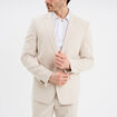 Veste blazer droite lin m&eacute;lang&eacute; gris clair homme