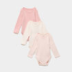 Lot 3 bodies US coton manches longues rose b&eacute;b&eacute;