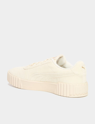 Tennis basses en cuir Puma Carina 3.0 sable femme