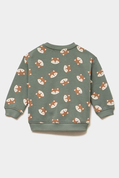 Ensemble 2 pi&egrave;ces sweat et pantalon vert kaki b&eacute;b&eacute; gar&ccedil;on
