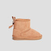 Bottines fourr&eacute;es avec noeud camel fille