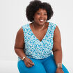Blouse sans manches bleu canard femme grande taille