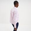 Chemise brod&eacute;e manches longues rose femme