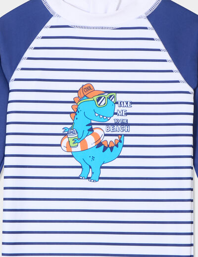 Combinaison de bain manches courtes bleu bébé garçon