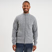 Gilet &agrave; torsades et col montant gris clair homme