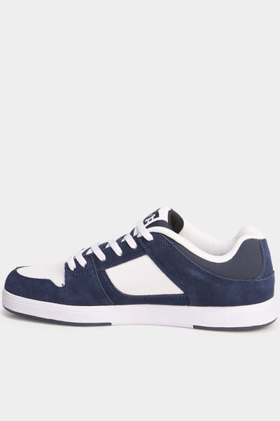 Baskets en cuir su&eacute;dine antid&eacute;rapantes bleu marine homme
